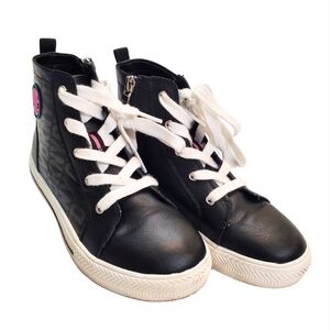 DKNY Girls Black and White High Tops Sneakers Size 1